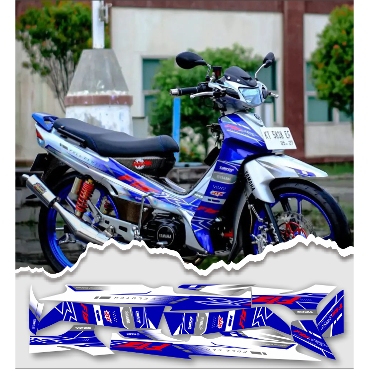STRIPING FIZR CUSTOM HOLOGRAM RTX FIZ R RACING BIRU MURAH