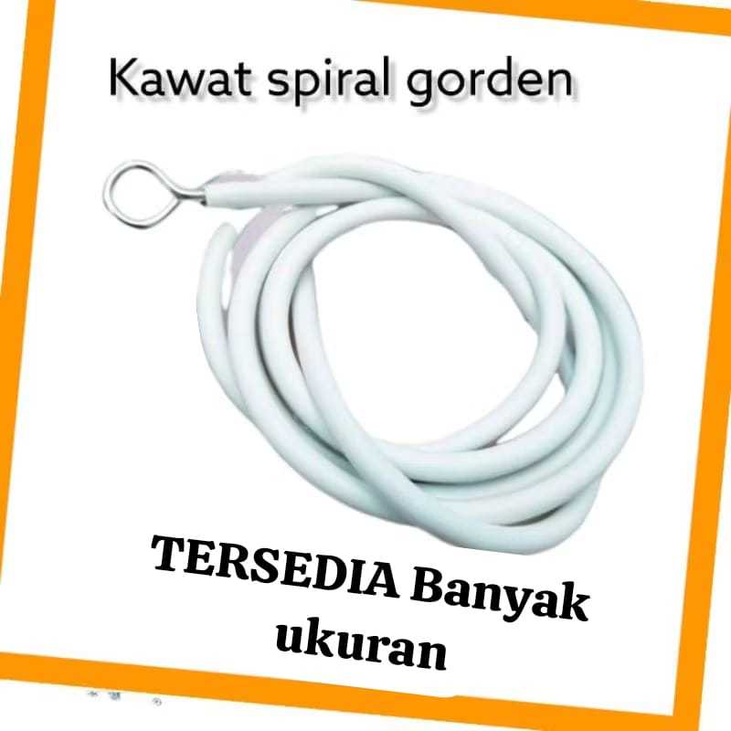 Kawat Spiral Gorden Dan Hook Tempel Gorden Kolong Dapur - Tali Gorden BISA COD