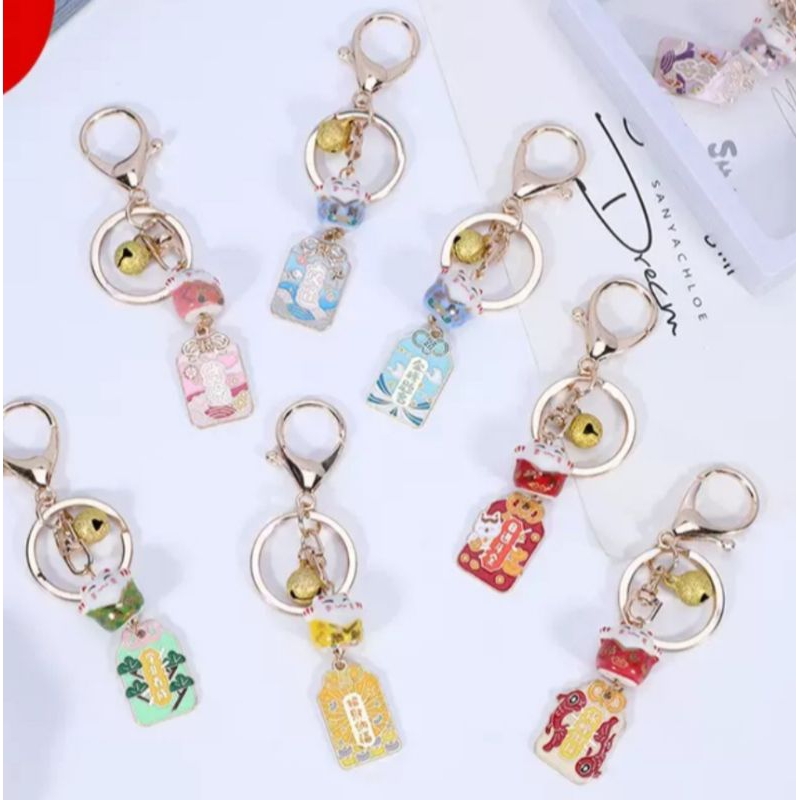 Gantungan kucing hoki/ gantungan kunci / gantungan bell/ gantungan tas maneki / gantungan lucu