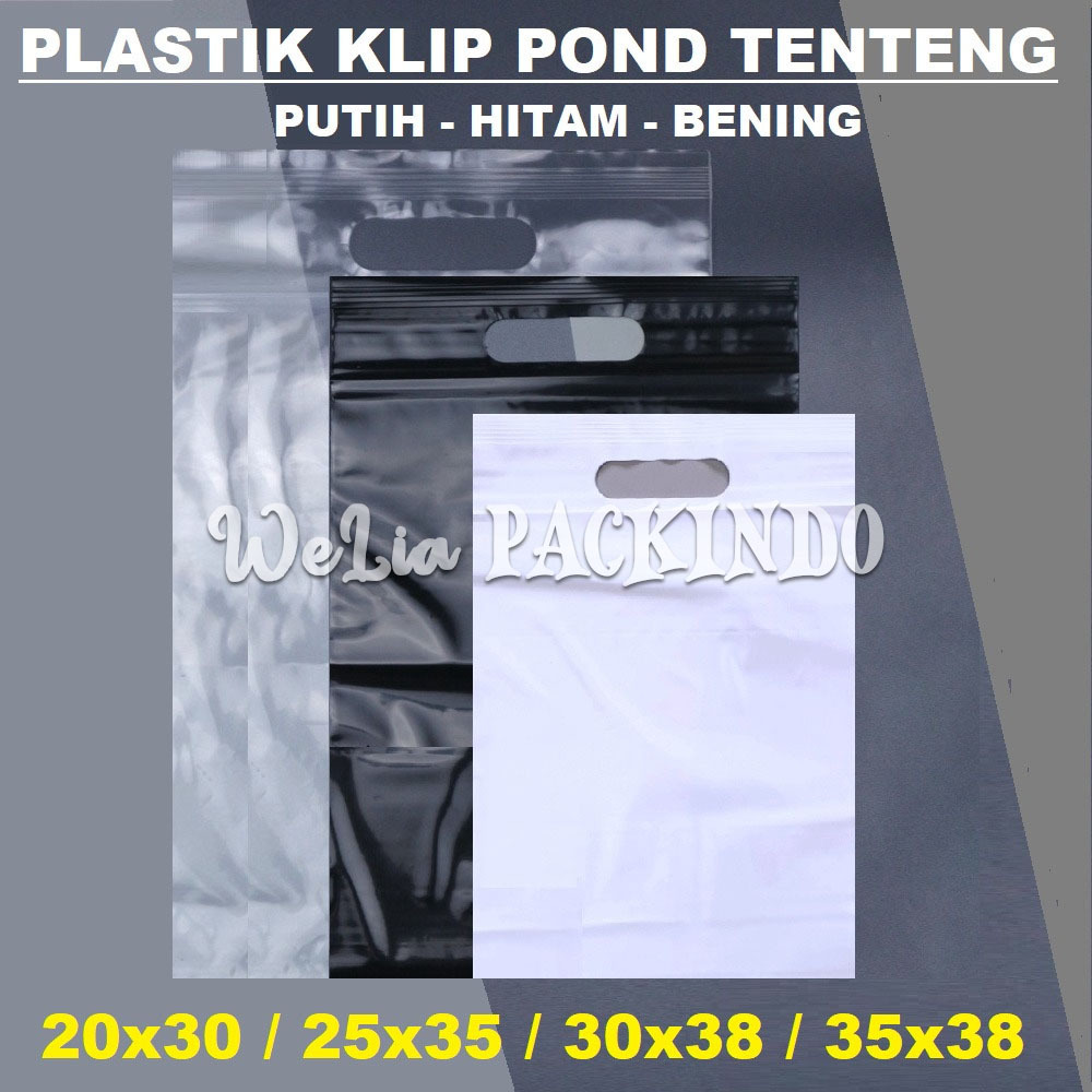 [1 PCS] Plastik Klip Ctik Pond Tenteng 20x30+6, 25x35+7, 30x38+7, 35x38+7 / Plastik Klip Plong Ziplo