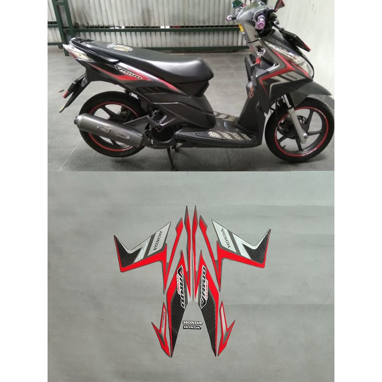 Striping stiker motor vario techno karbu 110 cbs 2011 abu abu