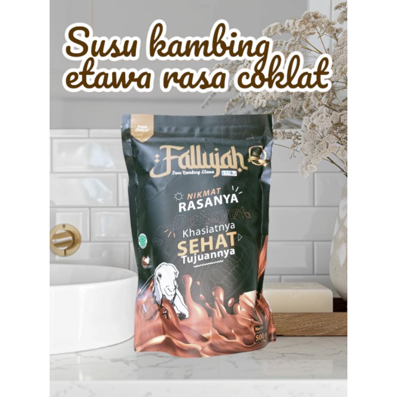 

susu kambing bubuk Fallujah rasa coklat netto 500 gram