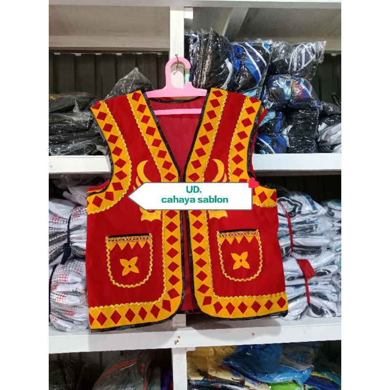 ROMPI ADAT NIAS motif bordir/ pakaian adat laki laki nias