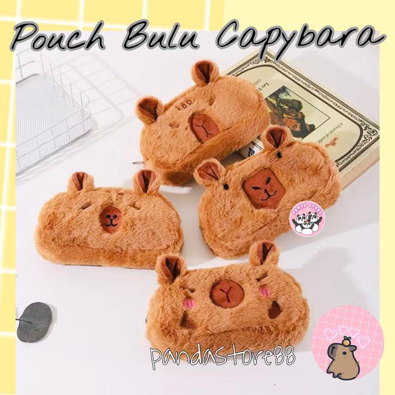

Pensil Case Pouch Bulu Tempat Pensil Capybara Premium Quality