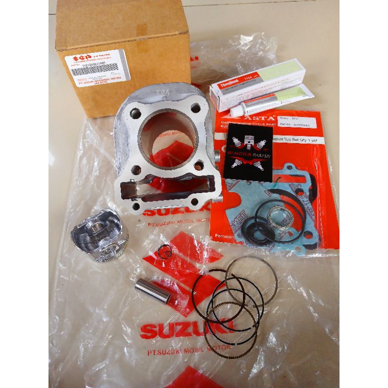 BLOK SEHER LENGKAP+PISTON KIT SUZUKI NEX/NEX 2/ADRESS/LEST