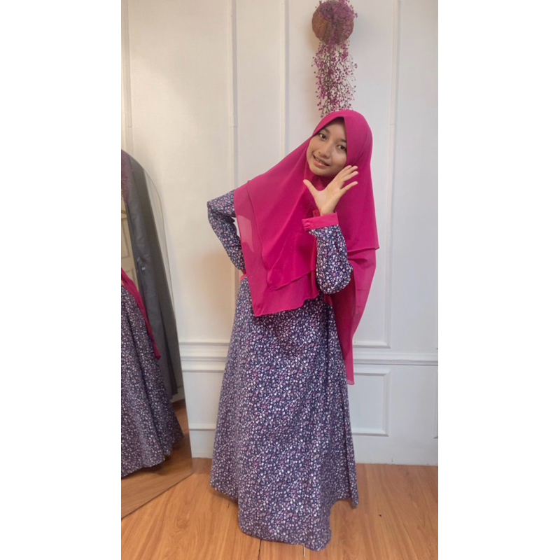 AKIFA | GAMIS SET KHIMAR SYIFA FULL MOTIF BUSUI MUSLIMAH DEWASA