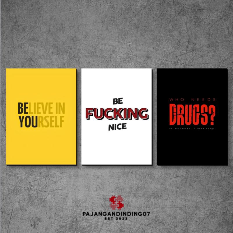 Poster dindingg motivasi kata kata Hiasan dinding kamar aesthetic Dekorasi - Pajangan