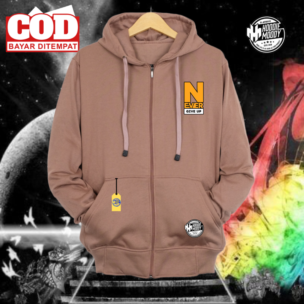 Hoodie sleting resleting wanita pria jaket resleting  zipper polos pria keren original distro kupluk