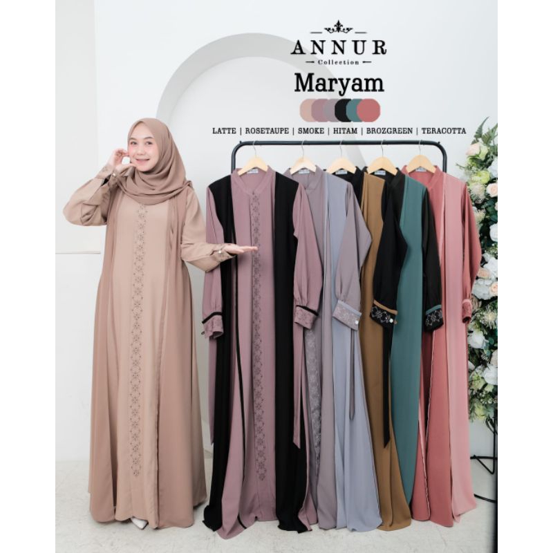 MARYAM SET PASHMINA ORY BY AN NUR COLLECTION/GAMIS SET PASHMINA/GAMIS SET HIJAB PASHMINA