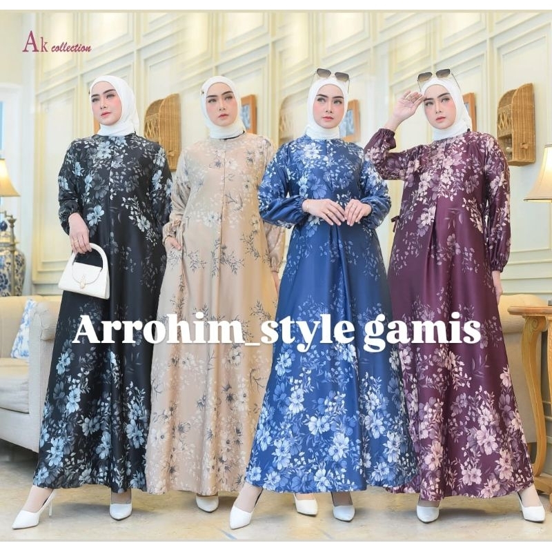Gamis silk mewah|Gamis fashion muslim terbaru|Aqila DRES busui jumbo|gamis pesta terlaris