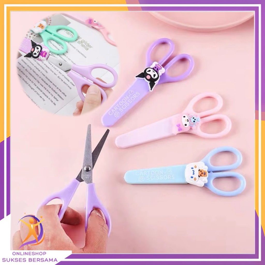 

OSB Gunting Motif Karakter Lucu Alat Tulis Anak Sekolah Kartun Diy Kertas Tangan Kantor ATK Scissors Mini