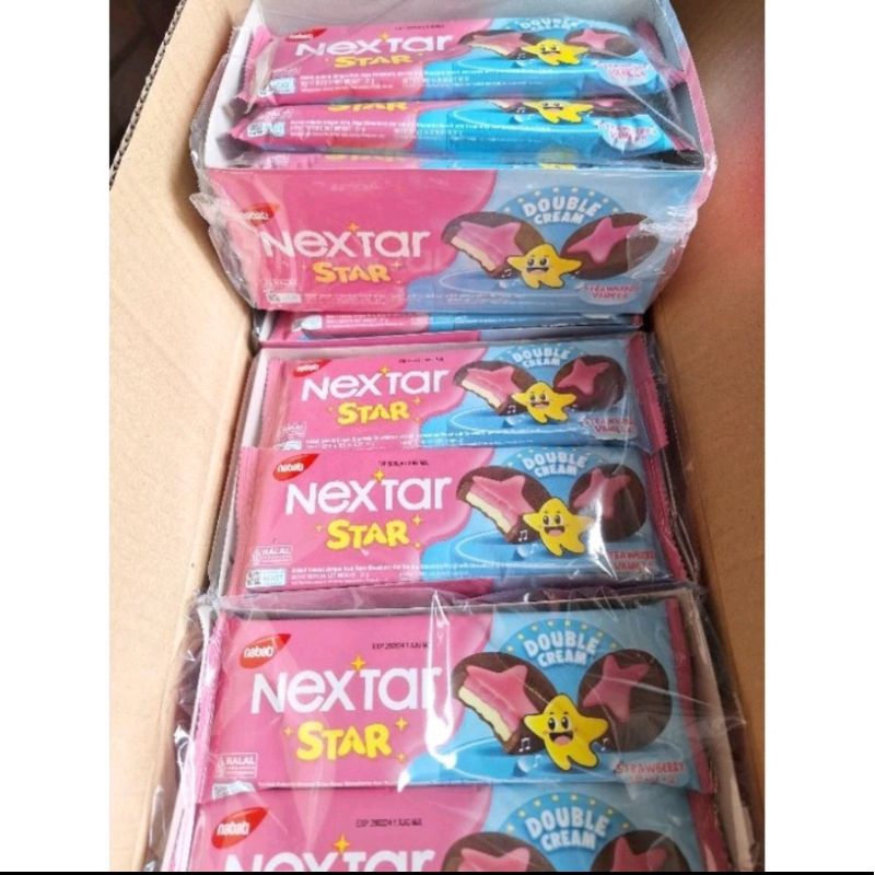 

Nextar STAR Double Cream Strawbery Vanila 1 Pack isi 10 Pcs