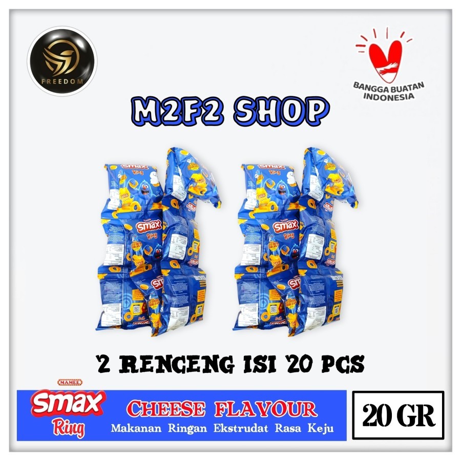 

Mamee Smax Ring Keju Original | Cheese Flavour Sachet - 20 gr (Kemasan 2 Renceng)