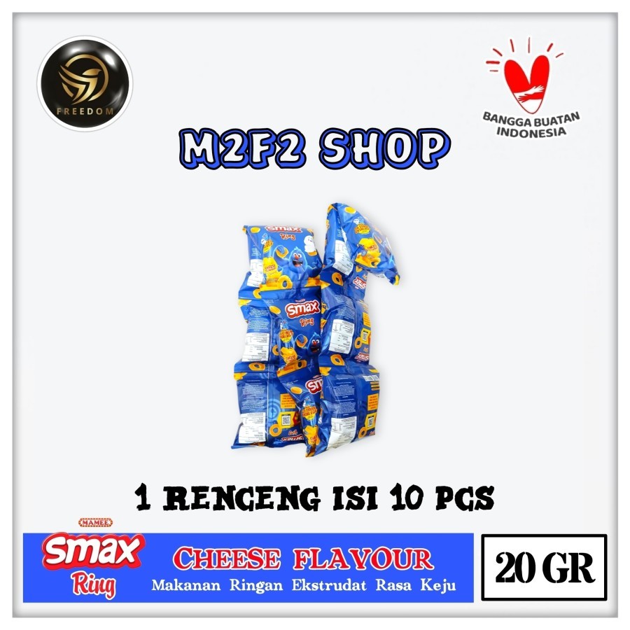 

Mamee Smax Ring Keju Original | Cheese Flavour Sachet - 20 gr (Kemasan 1 Renceng)