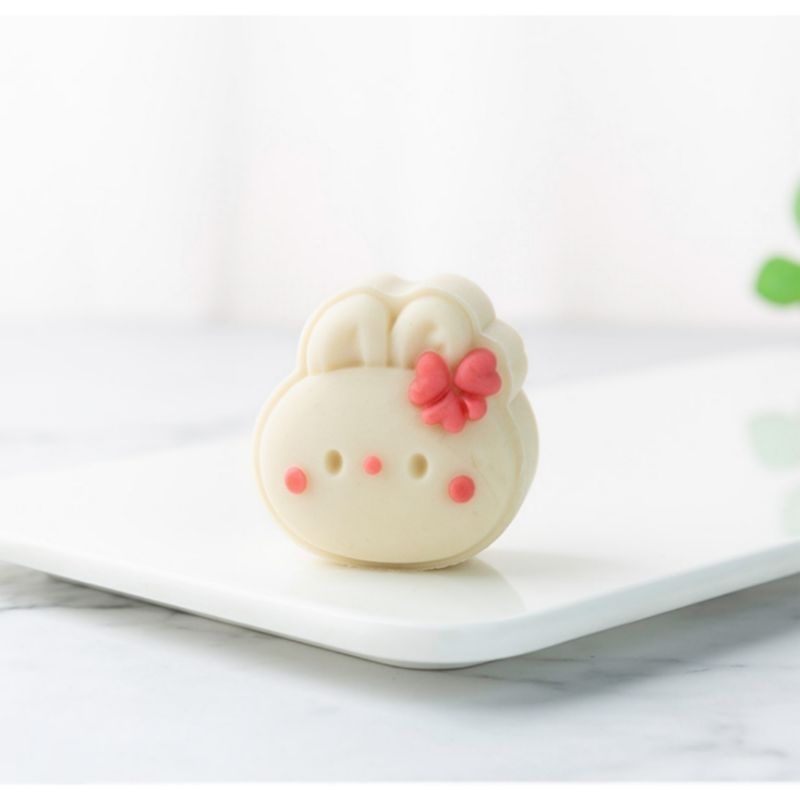 RB Cetakan Kue Bulan Kelinci Pita 3D 50 gr Lucu Imlek Nastar Mooncake Cookies Mold Plunger Stamp