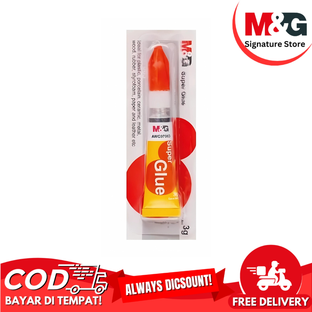 

Lem Super M&G Lem Super Glue Perekat Serbaguna 3g #AWG97063 All Purpose Murah Berkualitas -SATUAN