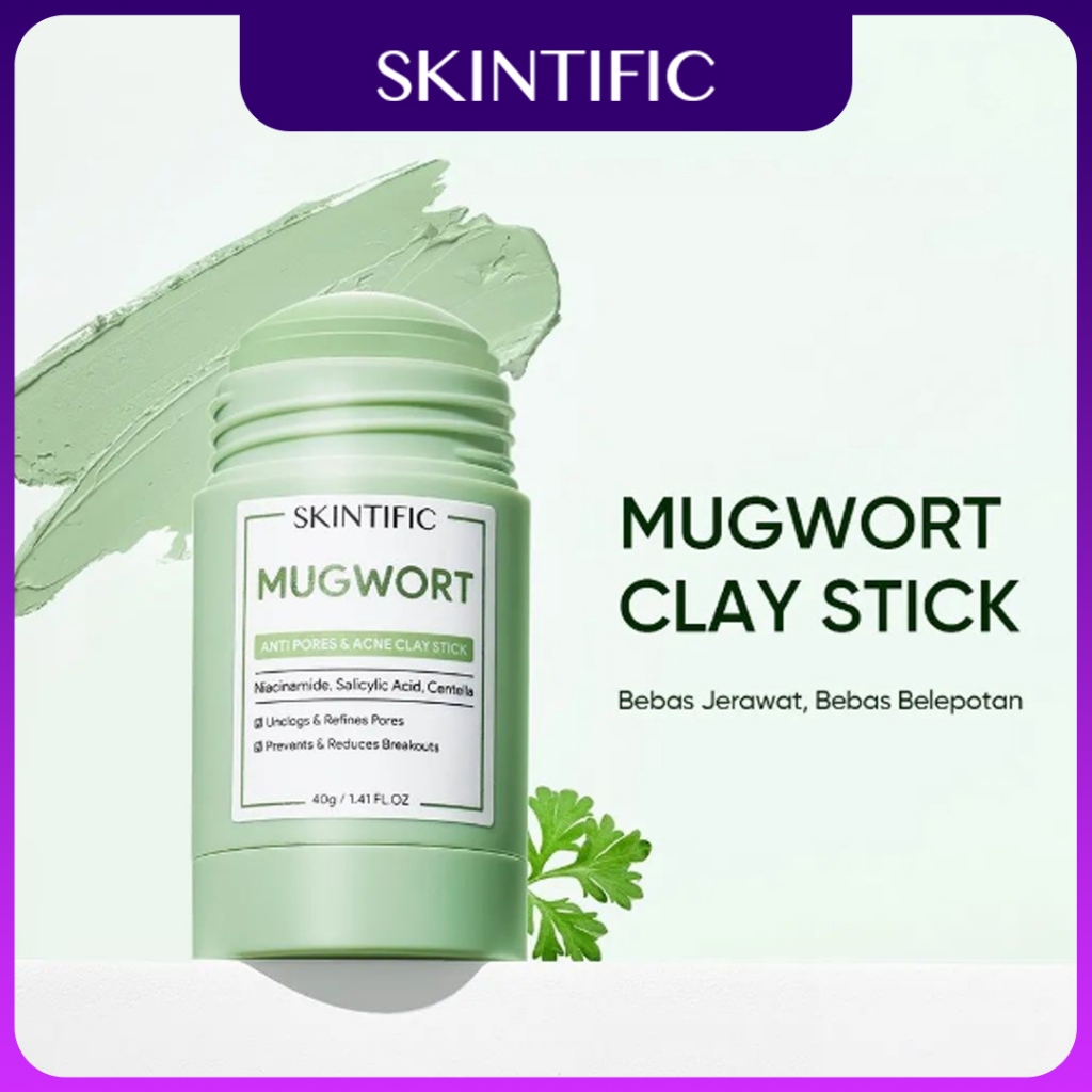 SKINTIFIC Mugwort Stick Anti PORES and ACNE Masker Skintific Masker stick untuk semua jenis kulit