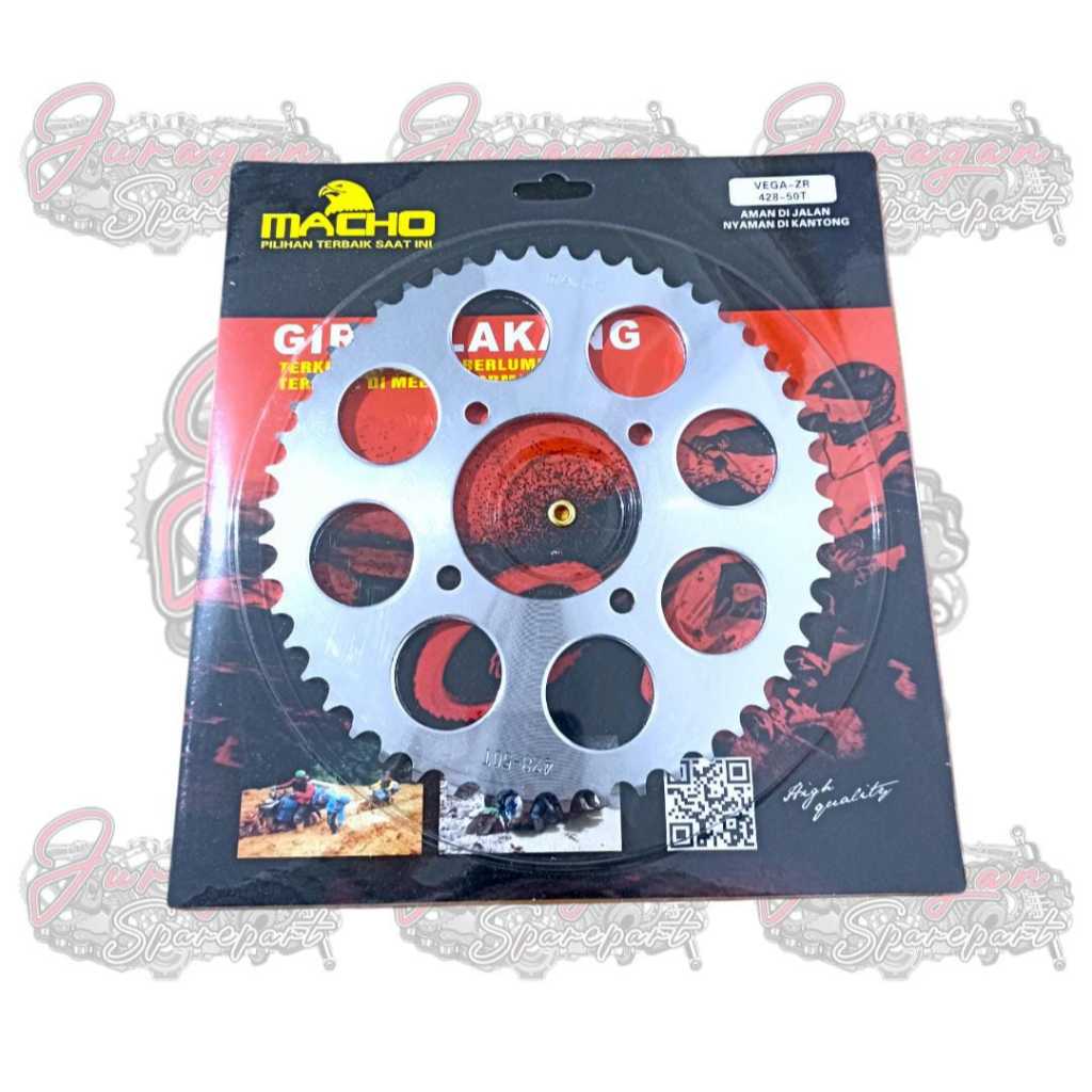 Gir Gear Belakang Vega ZR Jupiter Z New Robot 428H 45T 50T 55T Merk Macho