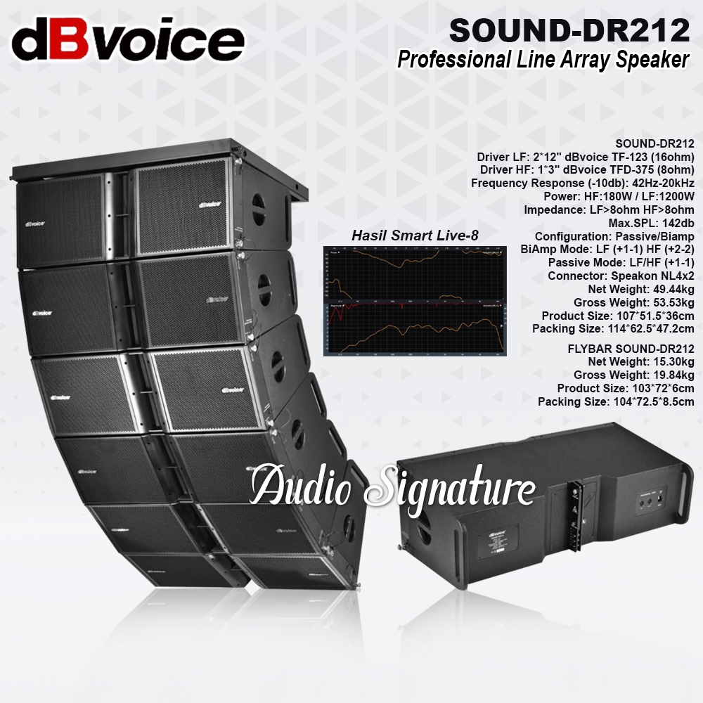 Speaker Pasif 2 x 12 Inch LineArray Line Array DB VOICE DR-212 | DR212 Original
