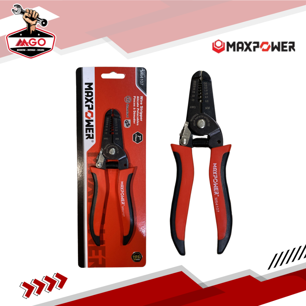 Maxpower Tang Kupas Kabel / Tang Potong Kabel / Wire Stripper 7 Inch (175mm)