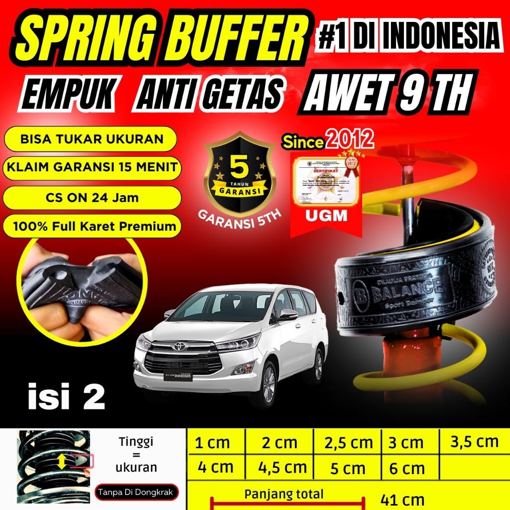 Buffer Shock Mobil Balance Spring Buffer Damper Peredam Per Mobil INNOVA RUSH BRIO CALYA