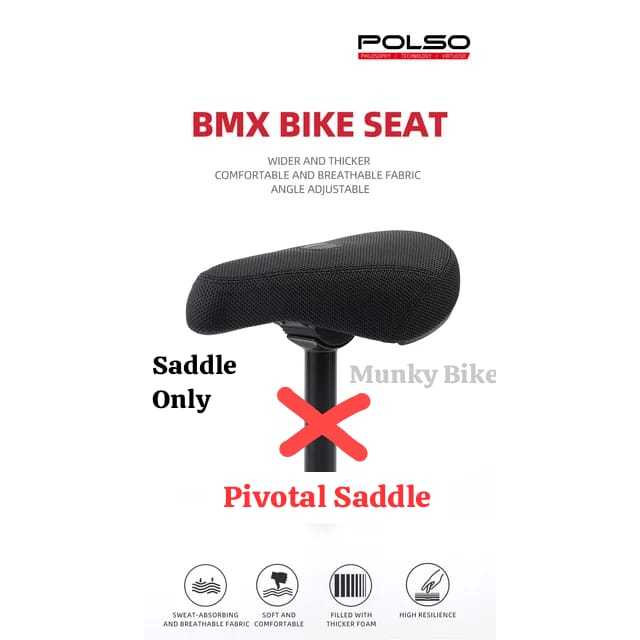 Polso Sadel Jok Sepeda BMX DJ Bike Saddle Tipe Pivotal