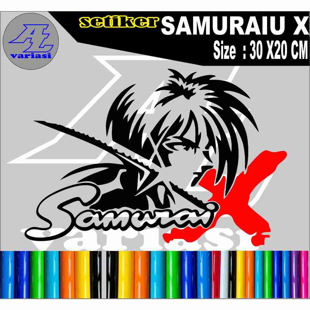 

CUTTING SETIKER MOTOR MOBIL GAMBAR SAMURAI X DENGAN UKURAN 30XC20 CM