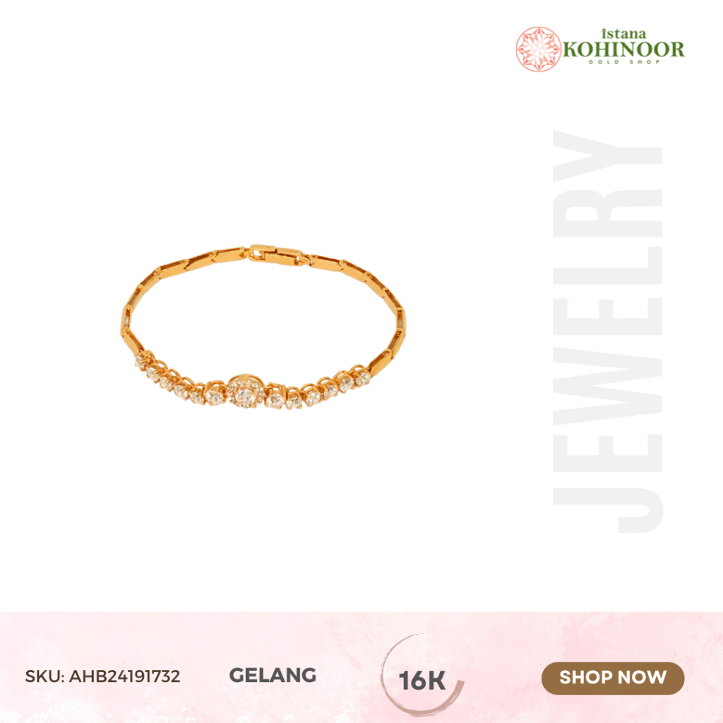 KOHINOOR GELANG GOLD EMAS YELLOW GOLD 16K VARIASI EMAS