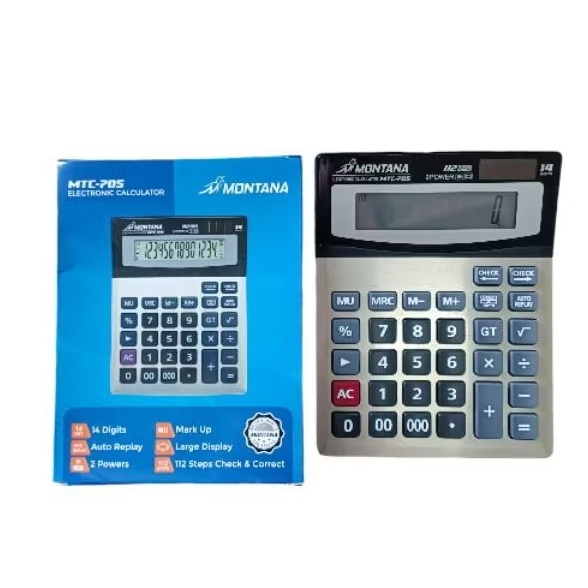 

Calculator Montana Mtc-705 / alat hitung elektronik/ kalkulator 14 digit / kalkulator besar