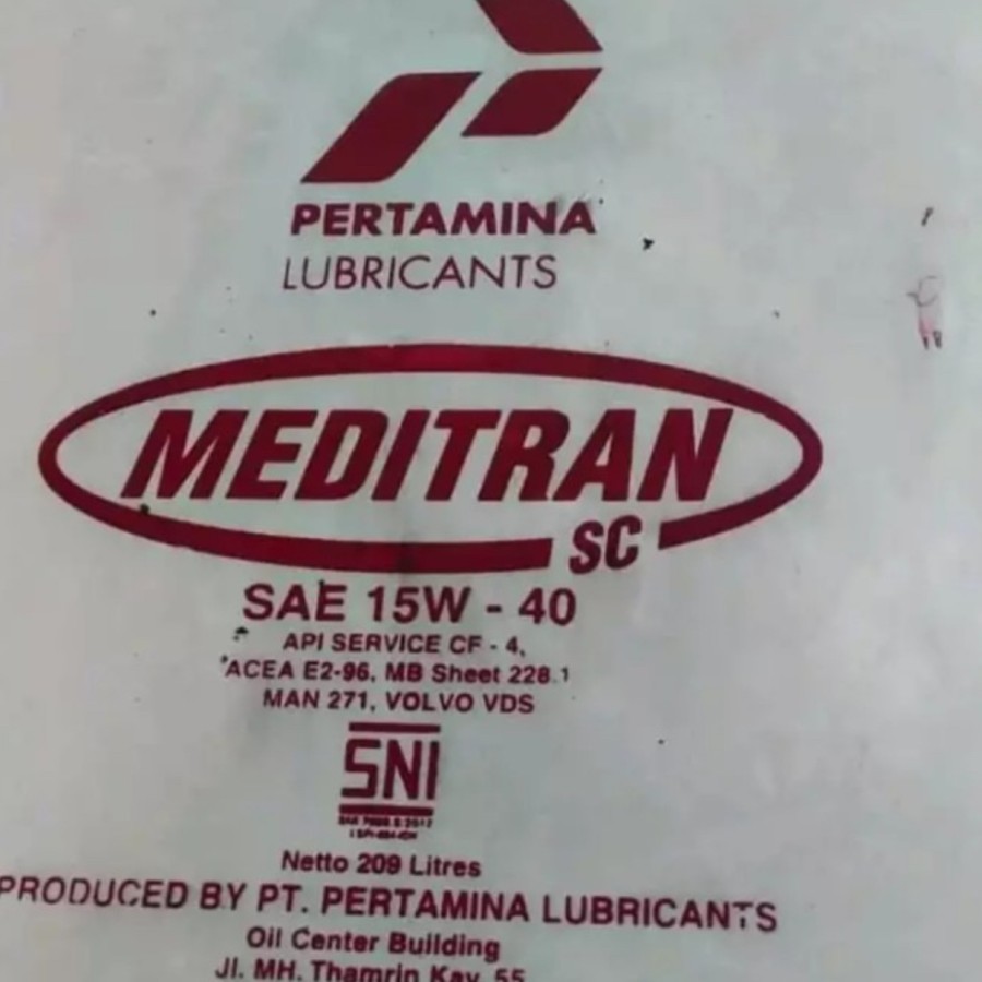 OLI DRUM MEDITRAN SC SAE 15W-40 Pertamina oli mesin diesel industri