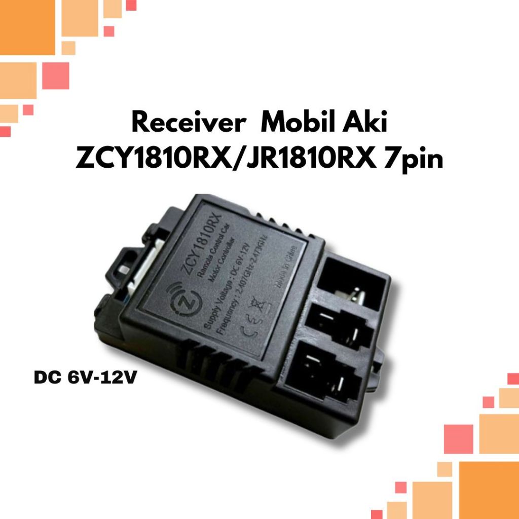Yun Receiver 6Volt-12 Volt Terminal ZCY1810RX / JR1810RX 7 Pin Mobil Motor Aki Mainan Anak Remot