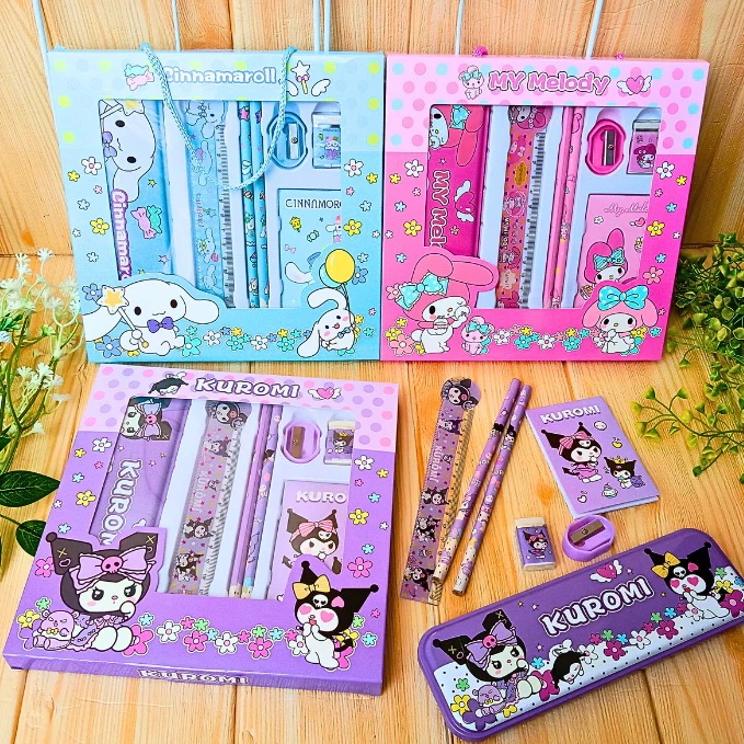 

Set Alat Tulis 7 in 1 Motif Sanrio Stationary Set Lucu Suvenir Kado Ultah