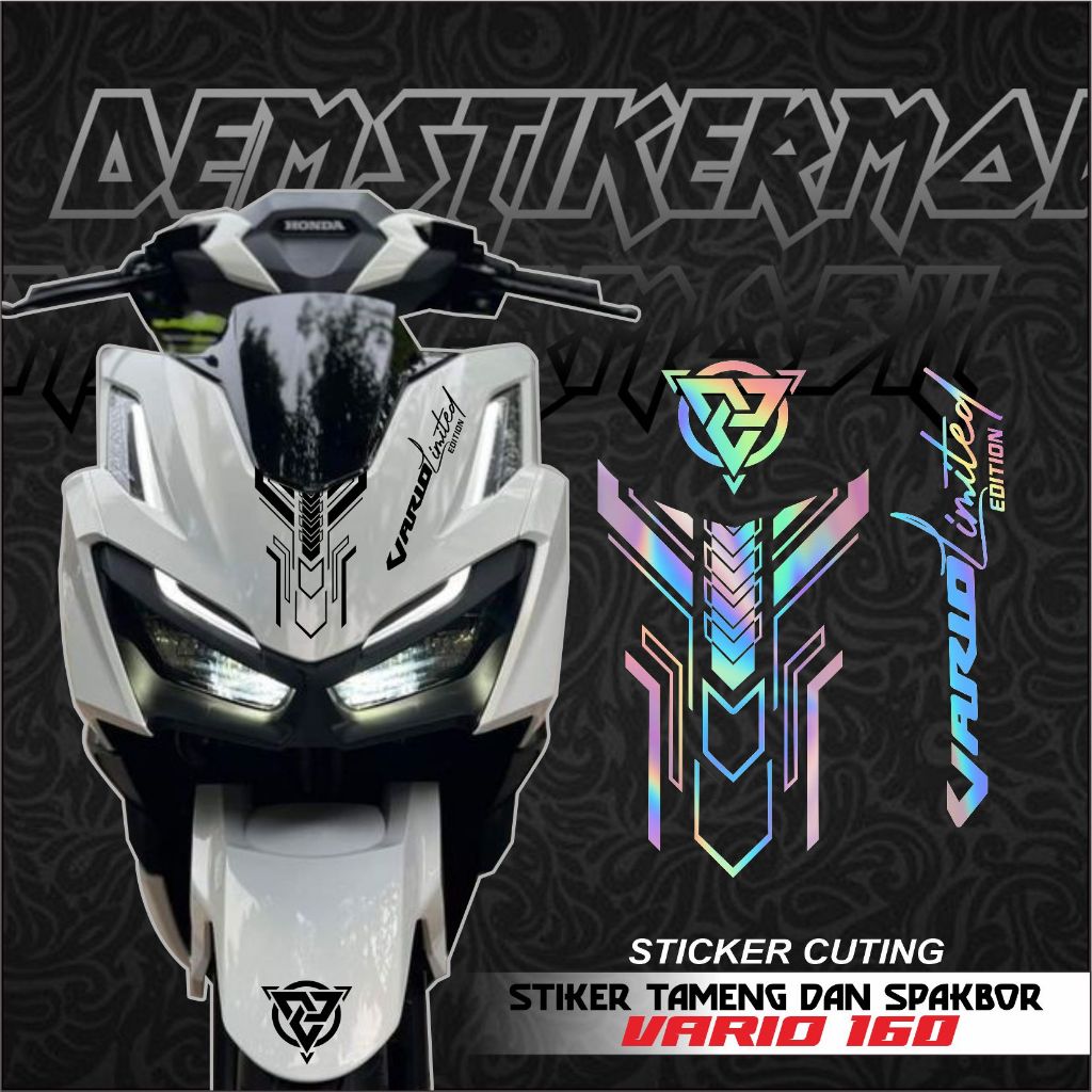 Stiker Vario 160 Stiker Cuting Tameng dan Spakbor Vario 160 Stiker Terbaru Dan Termurah