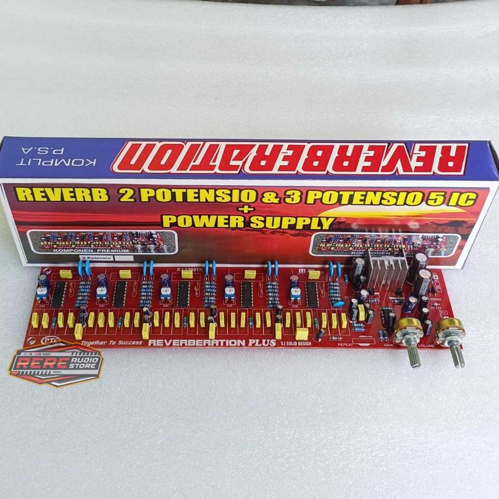 Kit ECHO Reverb 5 IC PT2399 Reverberation Suara Nyes komponen super premium