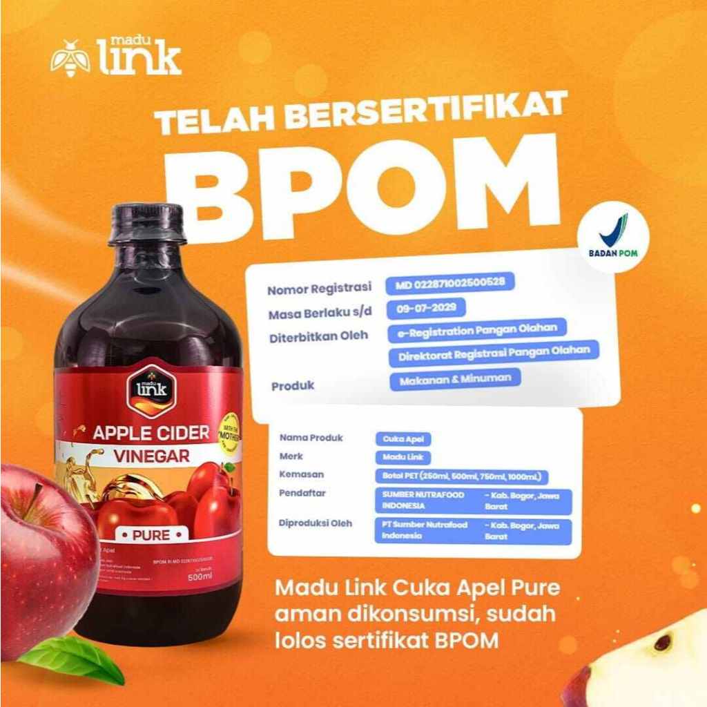 

CIDER VINEGAR CUKA APEL MINUMANAR PREMIUM BPOM
