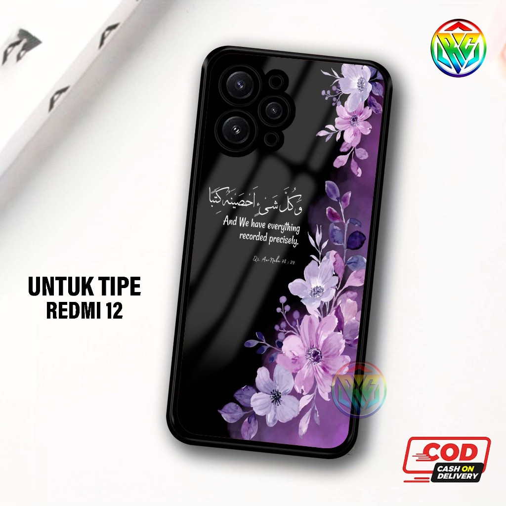 Real Case Xiomi Redmi 12 Terbaru Case kilau - New Case Glossy casing Hp Xiomi Redmi 12 [Motif QUOTES