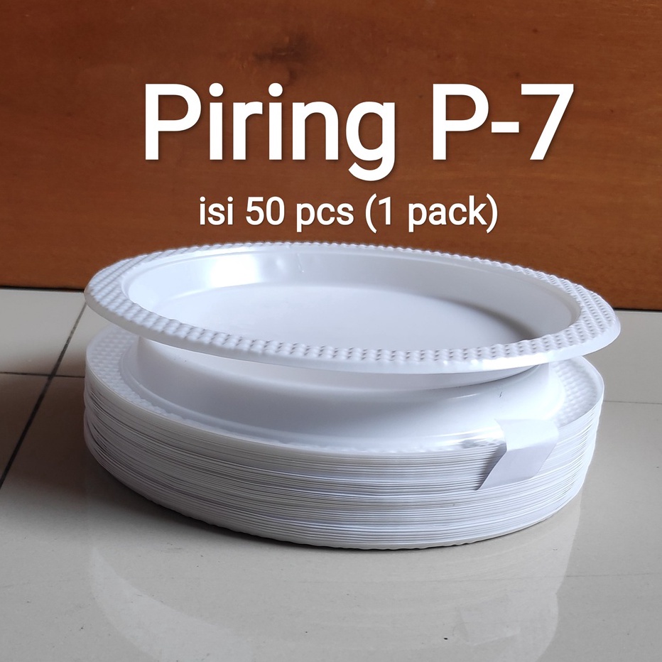 Piring Plastik Sedang P7 isi 5 pcs  Piring makan  Piring Plastik Kue