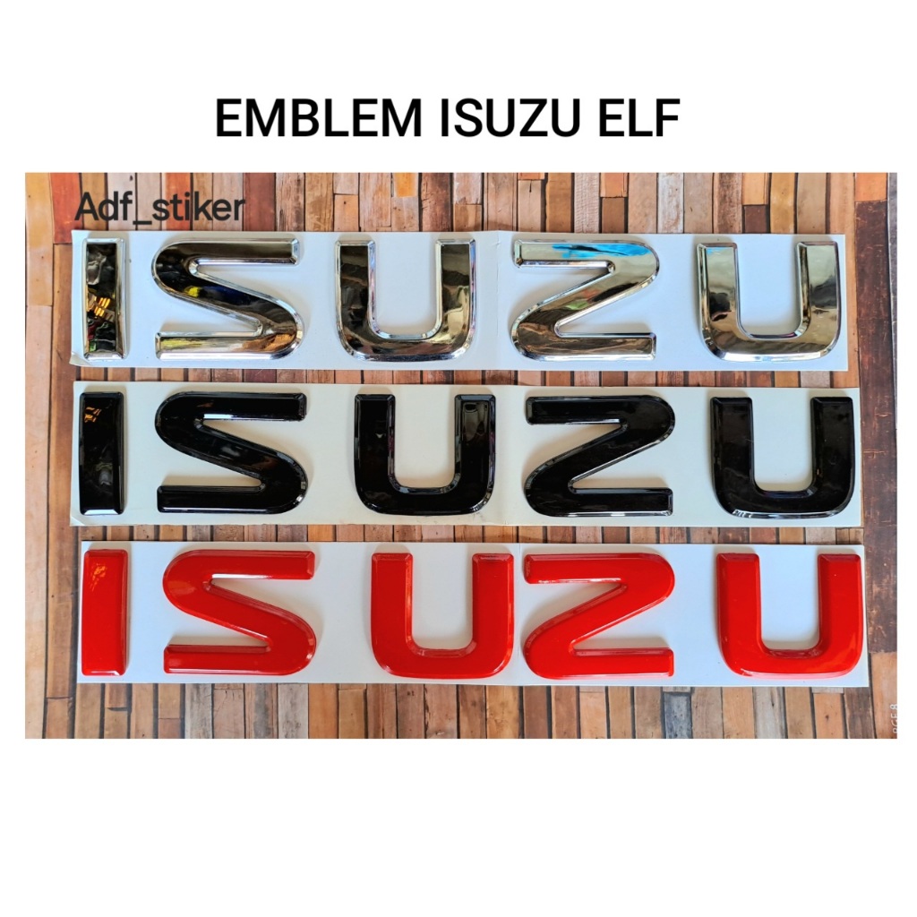 Emblem Logo Timbul Isuzu Elf Kabin / Emblem truk Isuzu Elf nkr71 nmr71 55 traga isuzu elf / emblem t