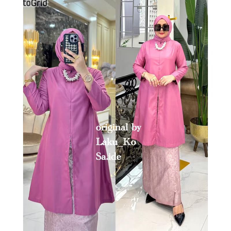 TUNIK TOYOBO - ATASAN TUNIK TOYOBO POLOS // KEBAYA KURUNG MALAYSIA // KEBAYA BUSUI // KEBAYA KONDANG