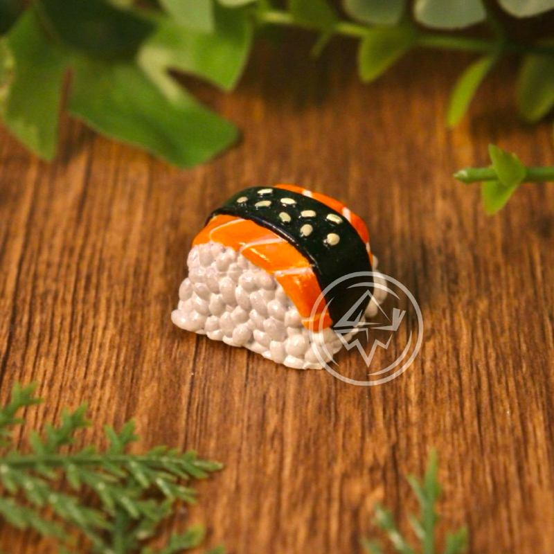 Sushi artisan keycaps 1U salmon nigiri with seaweed top japanese keycaps food mechanical keyboard