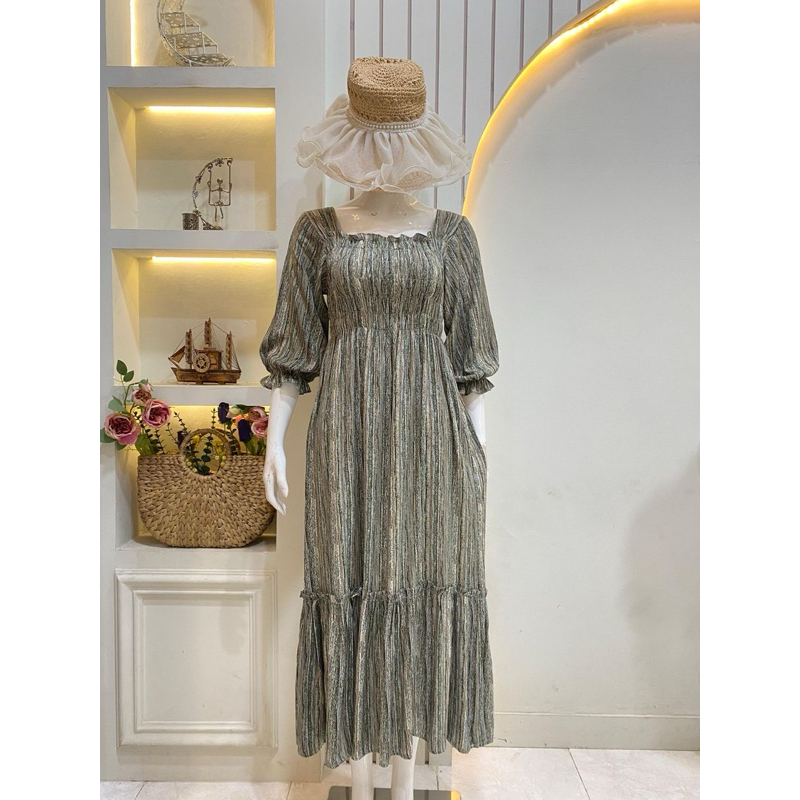 DRESS LEONA SMOKE/DRESS SMOKE DADA RAYON PREMIUM