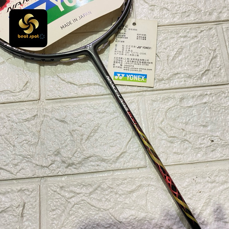 raket badminton nano flare 800 isometric premium full carbon tas + grip