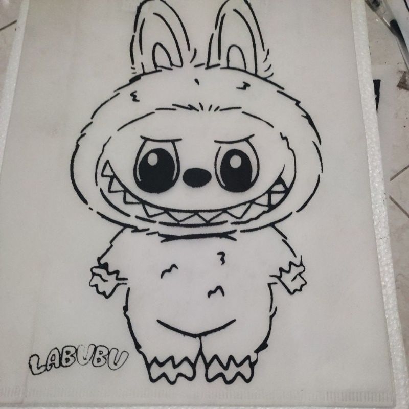 

tas lukis goodie bag motif labubu ukuran 30x40 65-70gsm