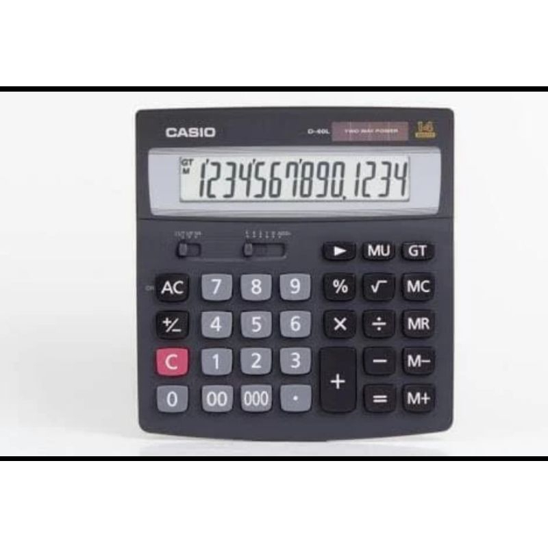 

CASIO D40L-W ~Kalkulator Casio Original / Calculator Desktop / Meja 14 Digit