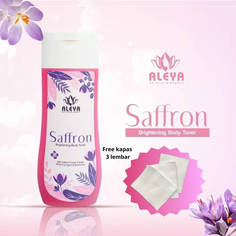 ALEYA Toner Badan whitening By Aleya Skincare| Toner saffron Untuk badan
