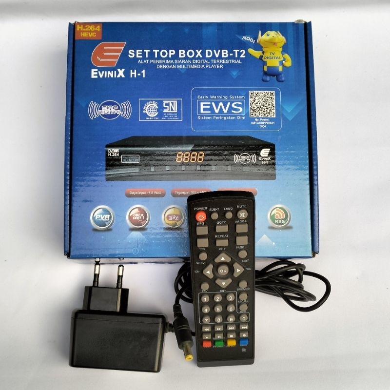 AC DC pengganti adaptor set top box EVINIX H1 power suplay stb EVINIXH1 remot set top box EVINIX H1 