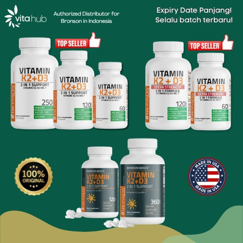 Vitamin K2 D3 Bronson 5000IU / Extra Strength 10000IU