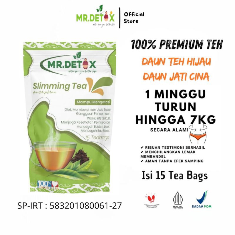 Teh Pelangsing Herbal Alami Mr.Detox Slimming Tea