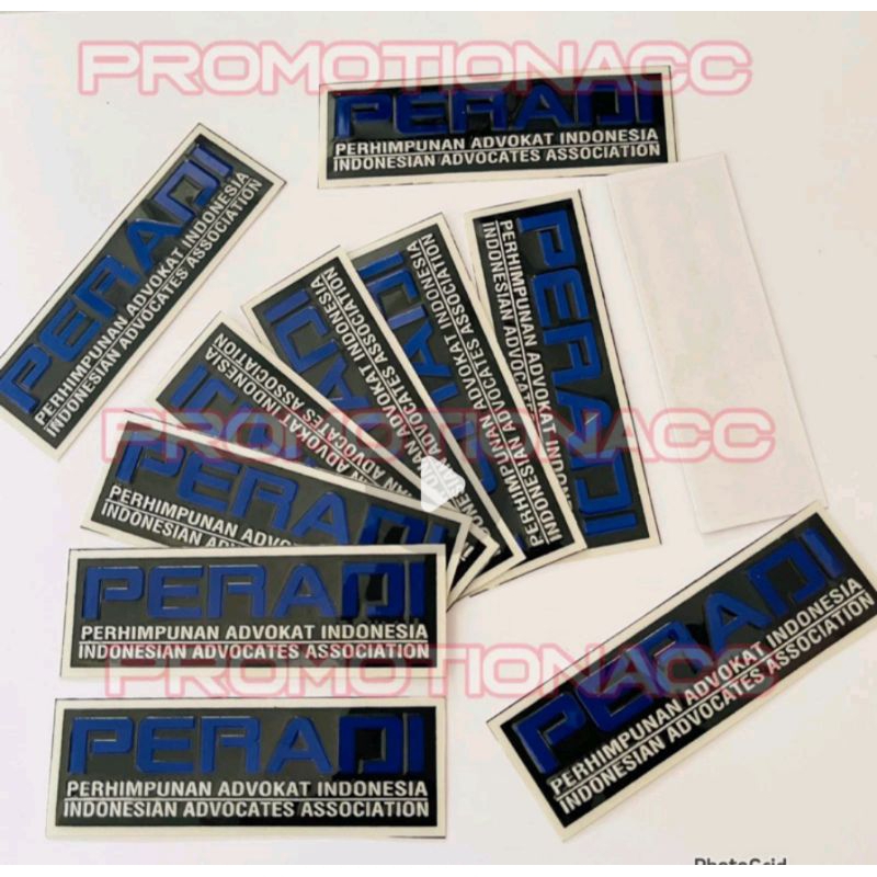 

Stiker Sticker EMBOSS PERADI 8X2 cm SATUAN Premium