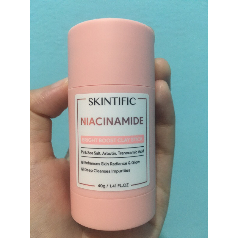 PRELOVED SKINTIFIC Niacinamide Bright Boost Clay Stick Clay Mask 40g